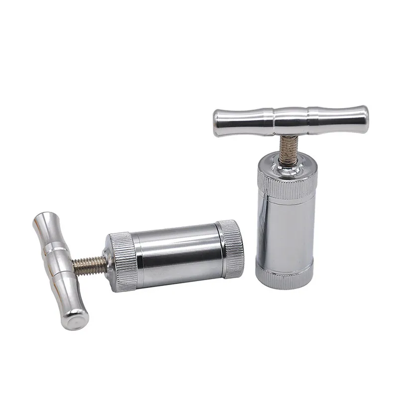 In Stock Zinc Alloy Pollen Press Compressor Herb Cream Whipper Tobacco Pollen Presser Tobacco Grinder Accessories 4502004