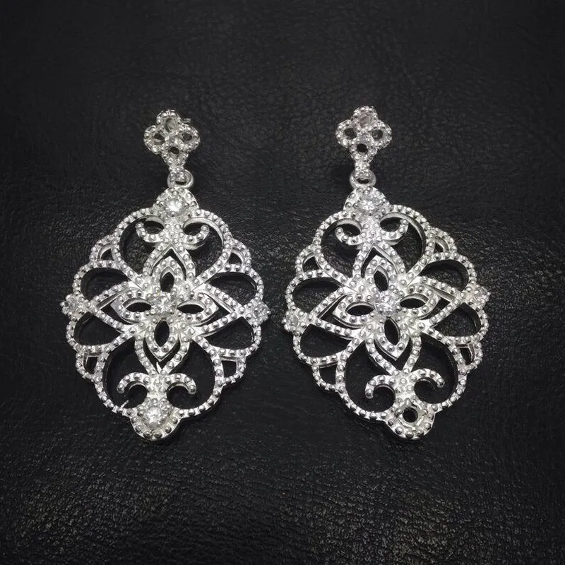 Moda producent biżuterii 20 szt. Dużo Diamond Fashion Line Earring 925 Srebrna fabryka biżuterii Cena 1512