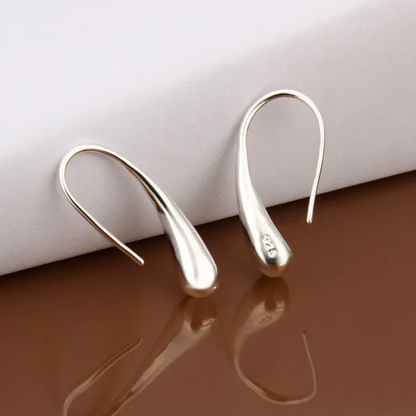 Brand new sterling silver plated Water droplets ear hook DFMSE004,women's 925 silver Dangle Chandelier earrings 10 pairs a lot