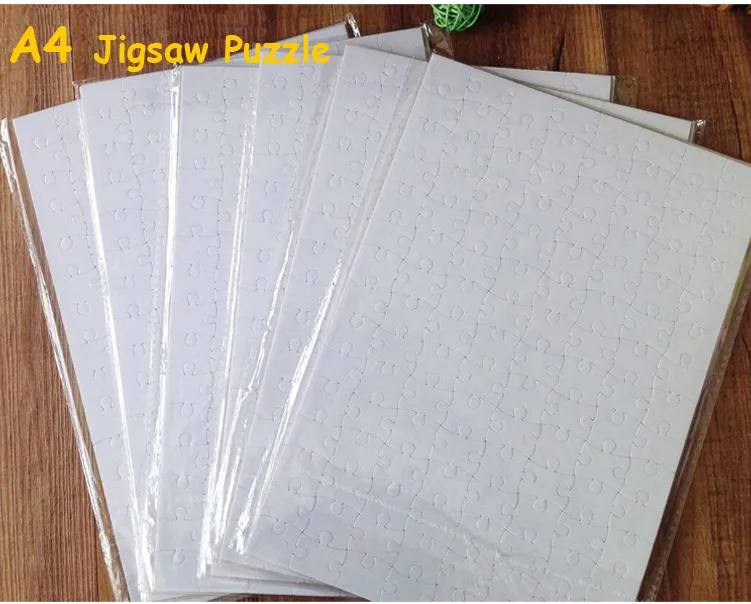 A4 Sublimacja Pusty Puzzle Office School Supplies 120 SZTUK DIY Craft Heat Press Transfer Crafts Jigsaw White In Stock