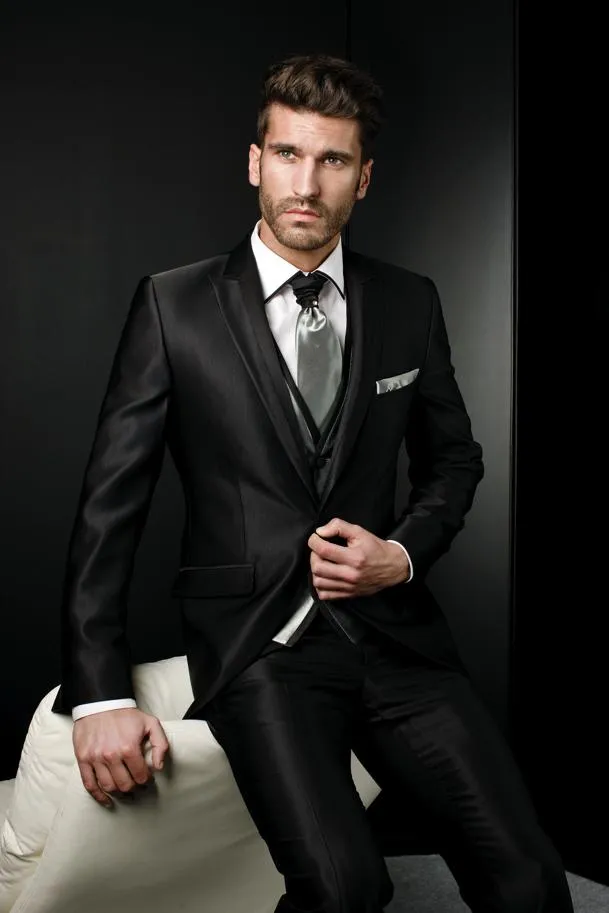 Unique Design Exquisite Dramatic Male Suits Peaked Lapel One Butten Tie ...