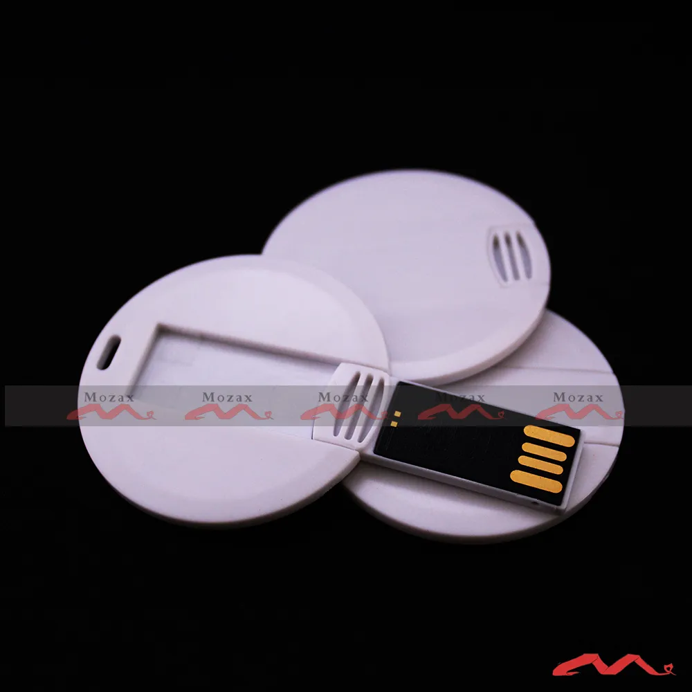 10st 128MB256MB512MB1GB2GB4GB8GB16GB RUND KORT USB Drive 20 Real Storage Memory Flash Pendrive Blank White Suit for Colo1989223