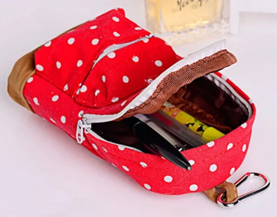 Fashion Hot Stationery Multifunctional big capacity pencil case Dot school bag pattern Cute storage box