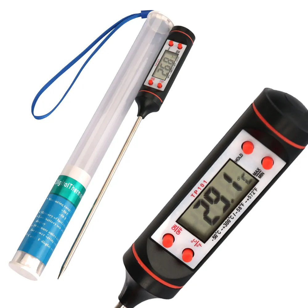 Fashion Hot Digital Cooking Food Probe Meat Kitchen BBQ Selectable Thermometer Pen Type Thermometers fast shipment DHL fedex free