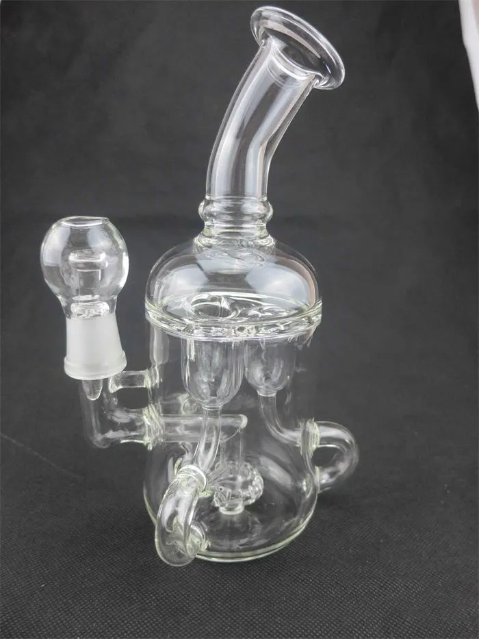 Transparent recycler glass hookah, carta oil rig pipe, 14mm joint, factory direct sales, welcome to order