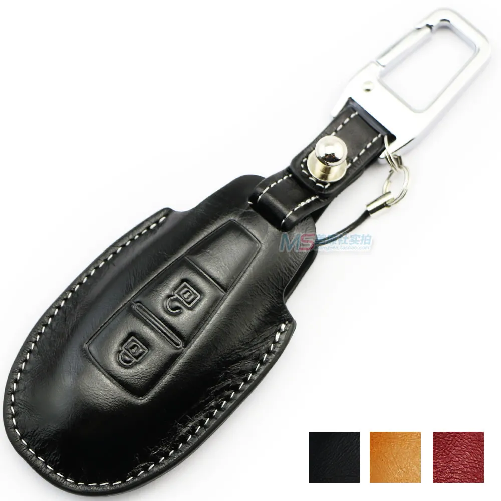 Muti-Color Oryginalna skórzana skórzana Key Fob Cover dla Suzuki Alivio SX4 Swift Grand Vitara Kizashi S-Cross Brelok Holder Auto Akcesoria