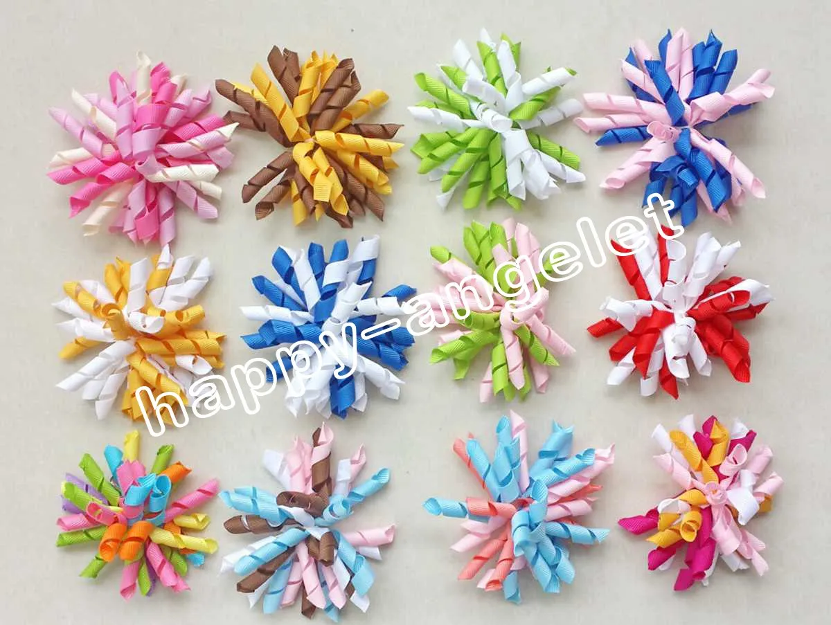 Enfants Boucles De Cheveux De Ruban Bouclés Clips Glands Fleurs Fille Corker Barrettes Korker Cheveux Pompons GYMBOREE Style Cheveux Accessoires Enfants PD007