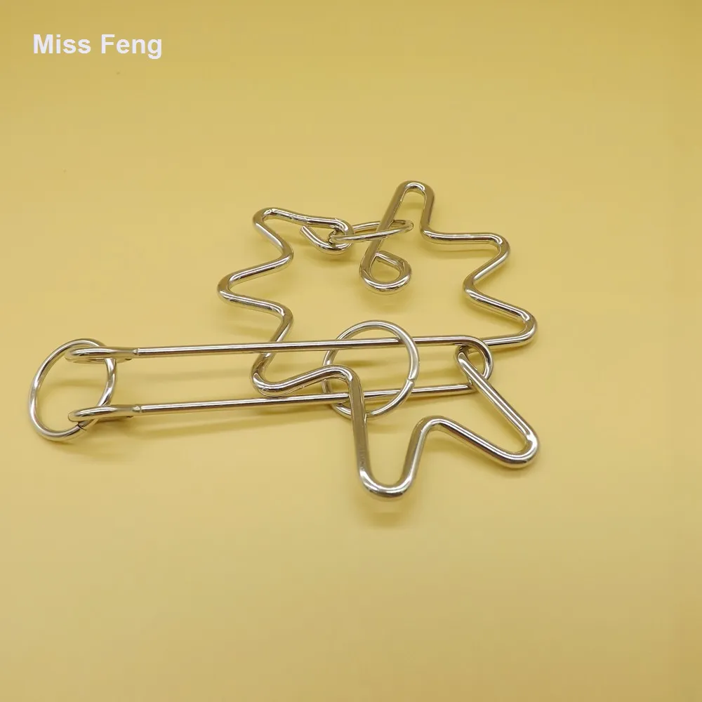 Funny Water Drop Ring Puzzle Magic Wire Toy Lock Training Educational juego Solución de anillo