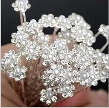 2015 Accessori per capelli da sposa lucidi Perle per capelli Vendita calda Ragazze colorate U Fermagli per capelli Evento di nozze Gioielli per capelli Pieno strass