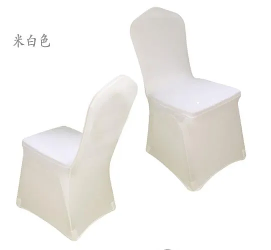 Universal White Spandex-Hochzeits-Party-Stuhlabdeckungen weiße Spandex-Lycra-Stuhlabdeckung für Hochzeits-Party-Bankett Viele Farbe KD1