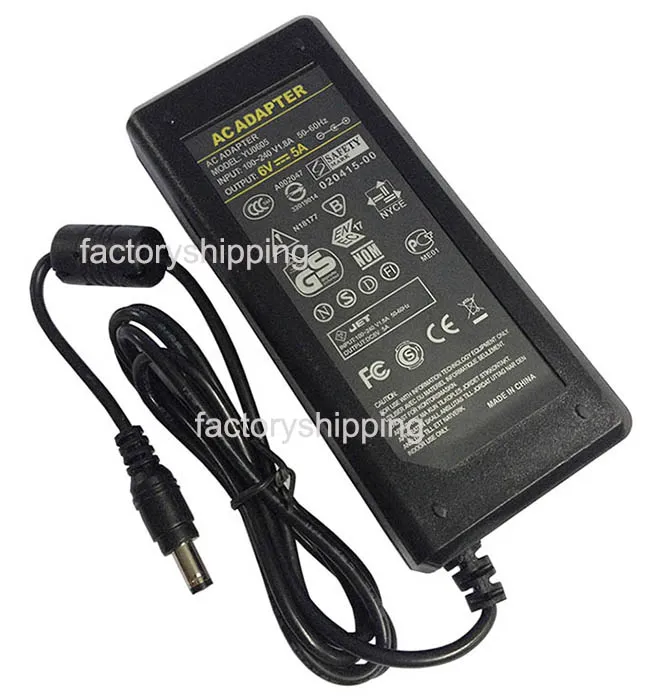 AC 100V-240V Converter DC 6V 5A Power Supply Adapter 6V 30W Adaptor High Quality