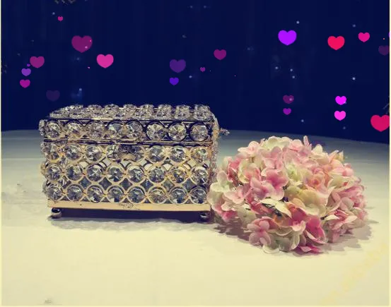 Crystal Beaded Jewelry Box for wedding decoration