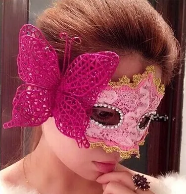 セクシーな女性ベネチアン マスク パーティー結婚式お祝いハロウィーン クリスマス レース蝶マスク