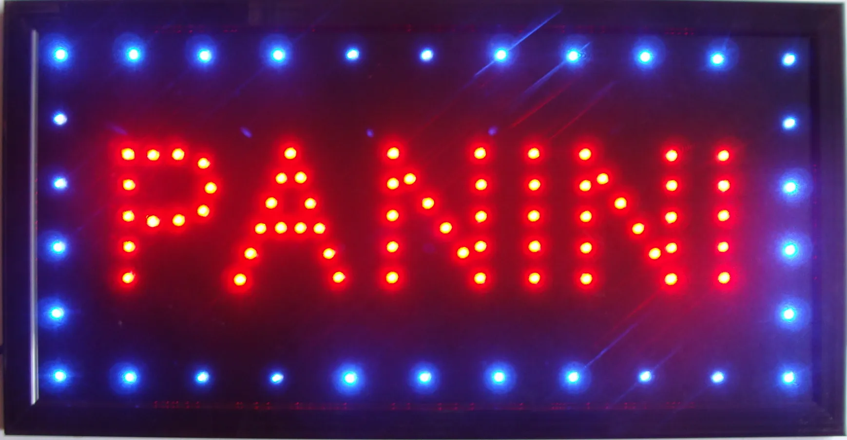 2016 LED панини еда открытый магазин неоновые подсветкой знак прямых продаж пользовательских графики 10x19 дюймов крытый Ультра яркий