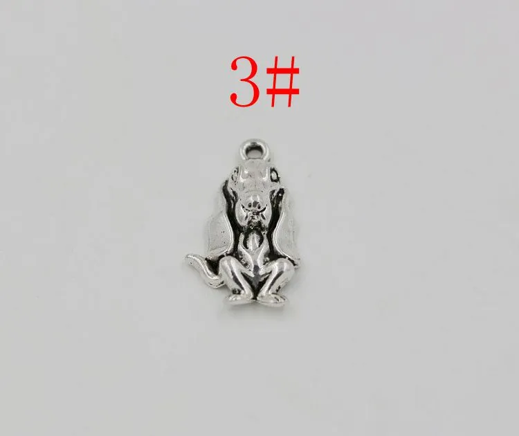 Antiqued Silver Mixed Dog Pendant Diy Handmade Jewelry Bracelet Accessories Charms