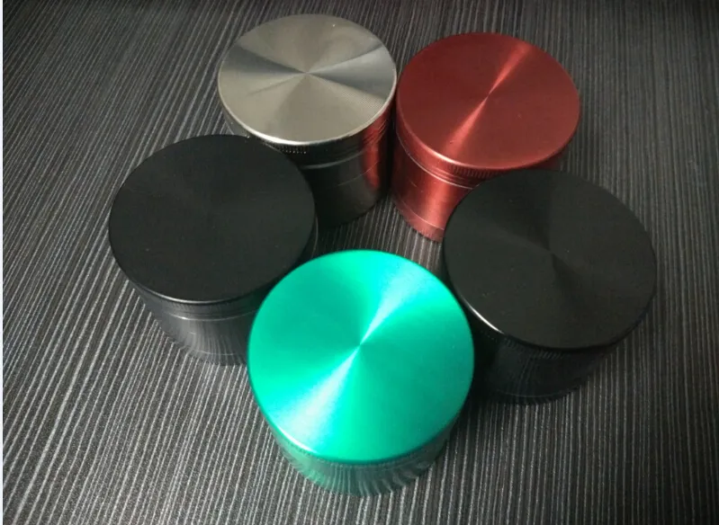 Nyaste! Herb Grinder Rökning Storlek CNC Grinders Metal Teeth Tobaksredskap 55mm 4 delar Mix Designs