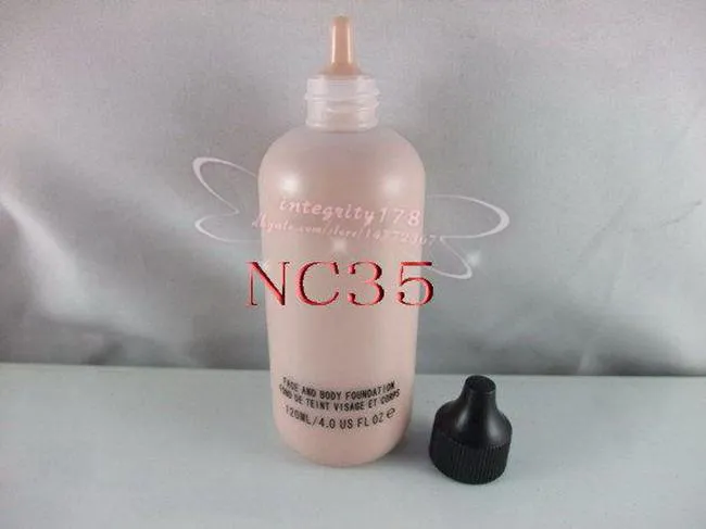 스튜디오 얼굴 및 바디 파운데이션 120 ml 4oz 6 색상 : NC15 NC20 NC 25 NC30 NC35 NC40