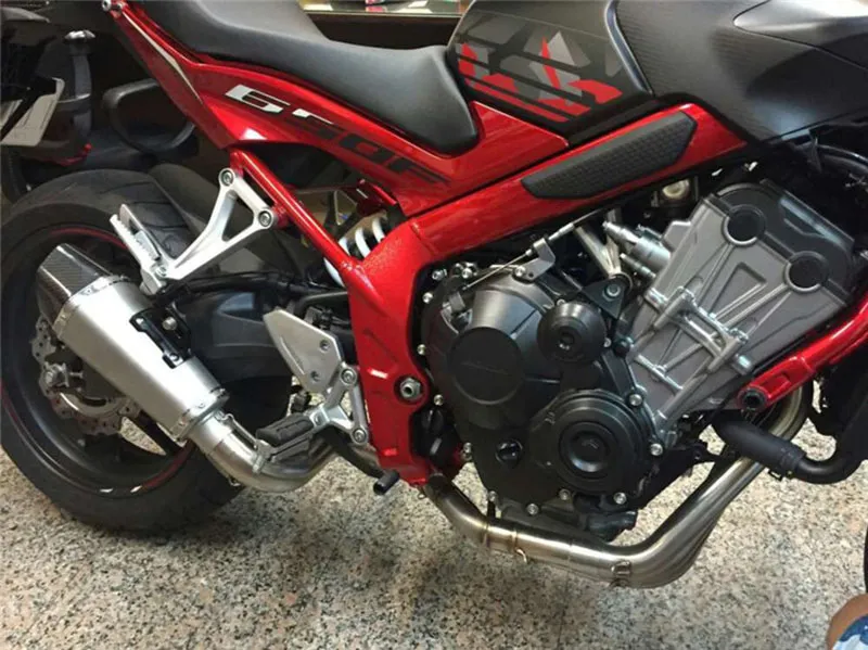 Honda CBR650F için TKOSM Motosiklet Egzoz Borusu Boru CBR650 Paslanmaz Çelik Dirsek için Ön Sıra Yan Tntact