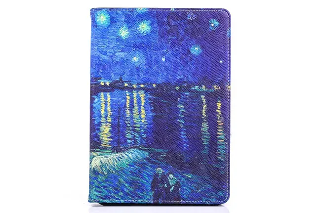 Nova impressão mundialmente famoso pintura pu leather case capa para ipad mini123 mini4 ipad 234 ar 5 air2 6 oem odm