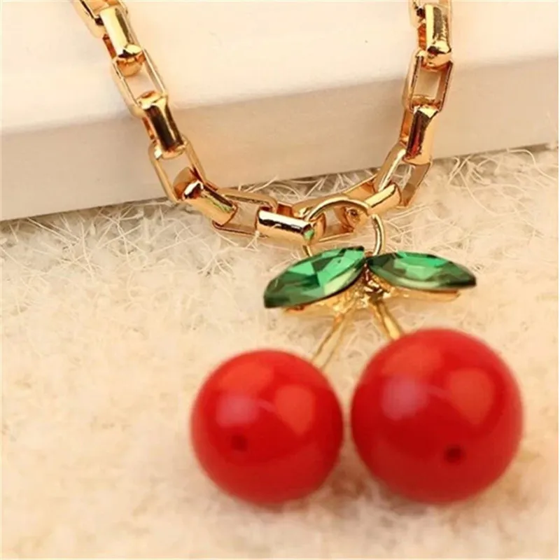 Charm Armbanden Legering Keten Crystal Leaves Cherry Pendant Hand Cateary for Women