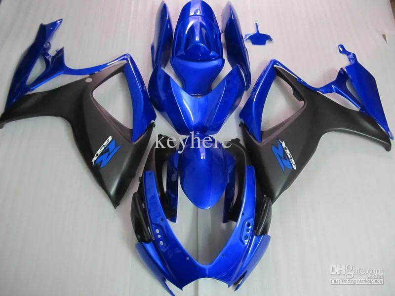 Kit de carénage de peinture personnalisé pour 2008 - 2010 SUZUKI GSXR600 GSXR750 K8 carénages GSXR 600 750 08 09 10 motos bleu noir