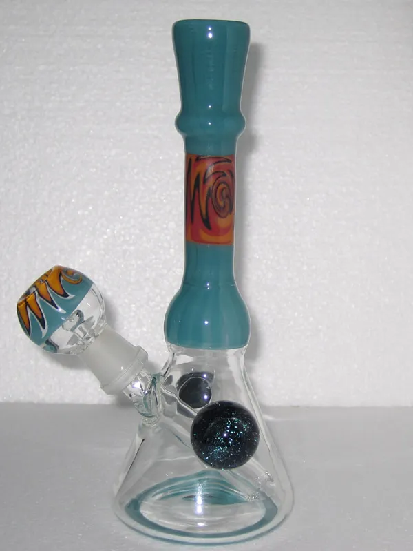 dab rig colored glass wig wag oil rig wax rig concentrate oil rig beaker base bong 7.4'' glass bongs mini bong dab water pipes