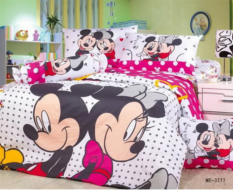 Mickey Y Minnie Mouse Juegos De Cama Queen Size Historieta De Los Niños Edredón / Edredón Sábanas Sábana Funda De Algodón De 151,56 € |