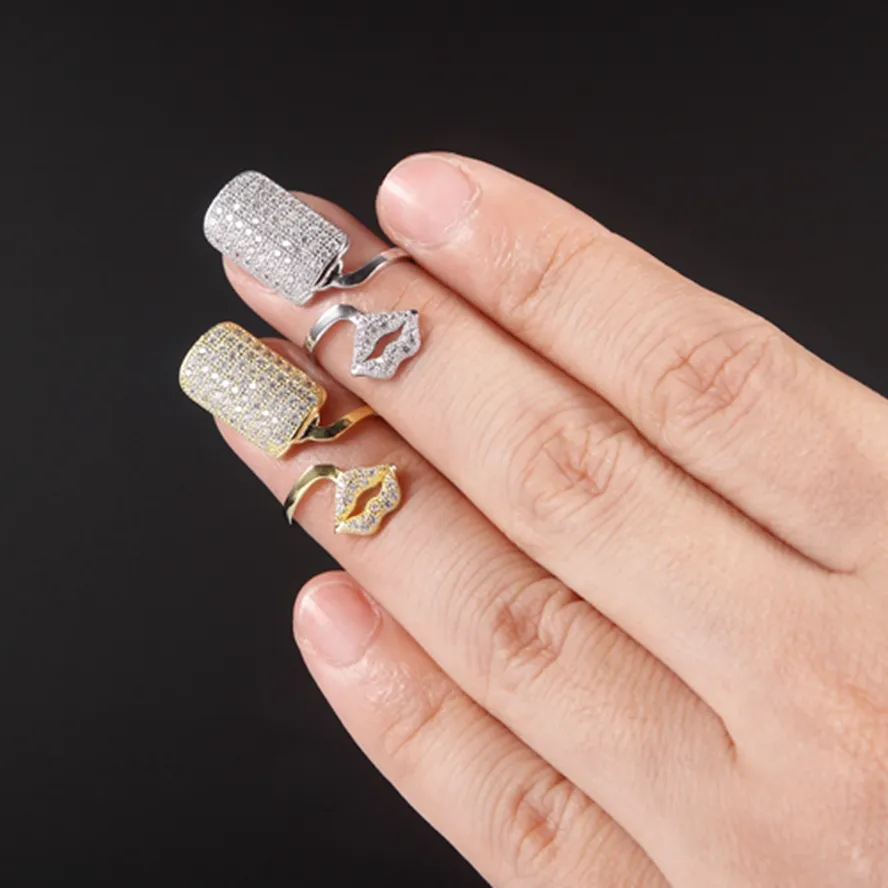 925 Sterling Silber Edler Großzügiger Nagelring SS-3766 Rave Bewertungen Das neue Produkt Shinning Weiß Zirkonia Großhandel Bestseller Rock