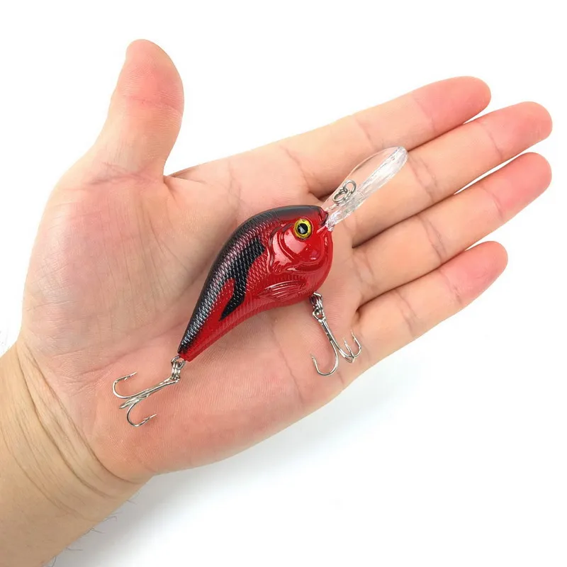 Cebo de manivela de Pesca de agua dulce de plástico ABS 6 # anzuelos 9,5 cm 11,2g Isca aparejos artificiales Pesca señuelo de Pesca Wobblers Crankbaits