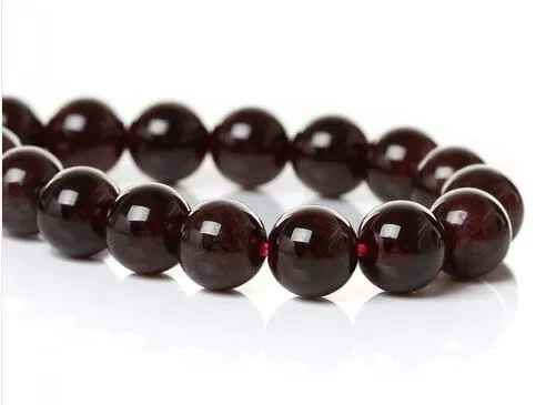 new Natural Stone Dark Red Garnet Round Loose Beads 16" Strand 4 6 8 10 12 MM Size For Jewelry Making No.SAB15 DIY