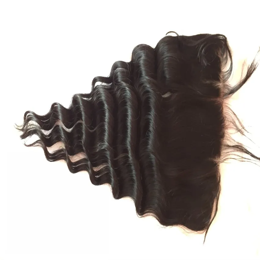 Brasileira Onda Solta Encaracolado Cabelo Humano Weave Bundles Peruano Indiano Malaio Cambojano Extensão Do Cabelo Remy com Fechamento Frontal