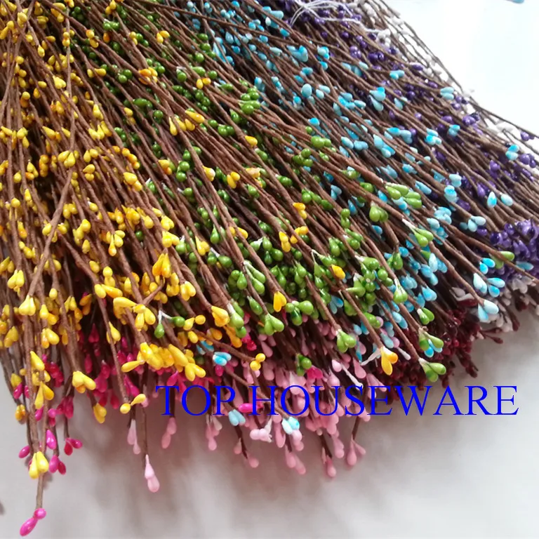 300pcs DIY WREATH GARLAND 액세서리, 꽃 필러에 대 한 8 색 핍 베리 스템