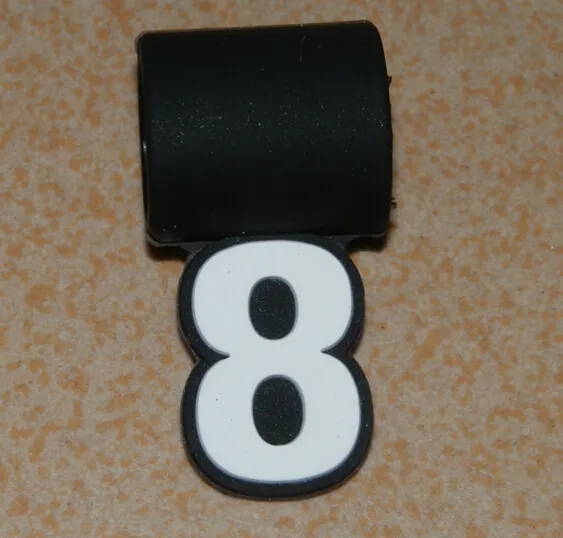2015 new dhl silicone digital Number Pendant 0-9 for baseball softball titanium necklace