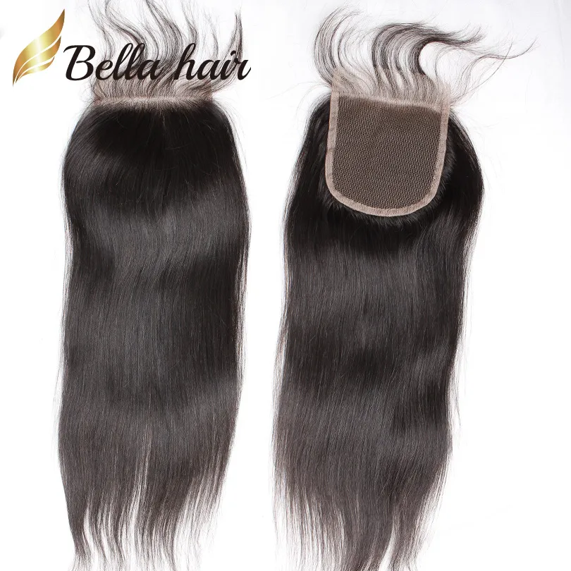 SALE Hair Weaves with Closure Indian Peruvian Malaysian Brazilian Unprocessed Virgin Hair Extensions Black Silky Straight Bundles Deal Bella Hair Julienchina