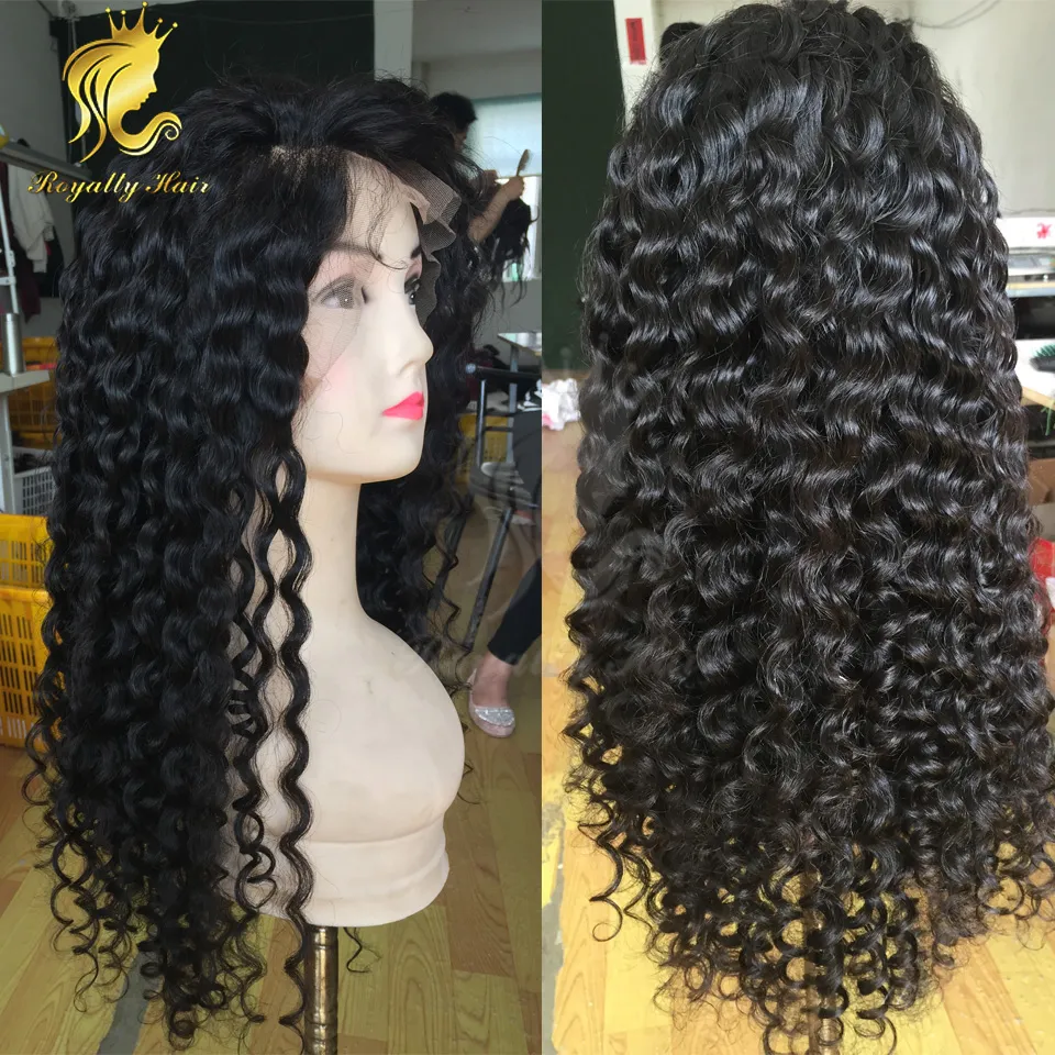 Deep Curly Lace Front Human Hair Wigs For Black Women Pre Plucked 13X4 Brazilian Remy Hair Curl Wig Bleached Knot Wig Riya Hair