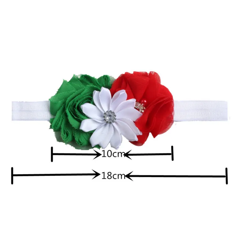 Baby Hair Accessories Cute Fabric Flowers Headband Girls Fashion Elastic Hairbands Children Christmas Party Dress Up Xmas Gifts