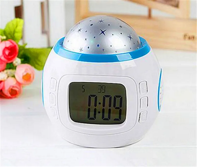 Colorful Music Starry Star Sky Projection projector with Alarm Clock Calendar Thermometer Christmas8755181