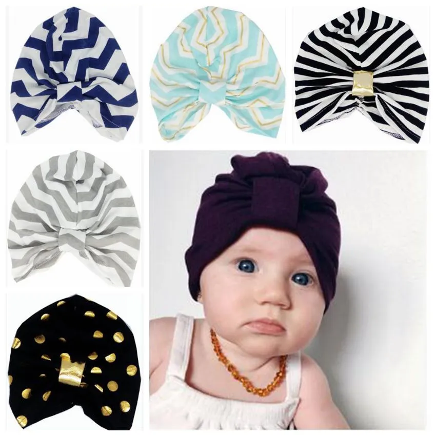 Baby Caps Muslim Hats Newborn India's Skull Caps Toddler Fashion Knotted Hats Rabbit Ear Soft Cotton Winter Bohemia Beanie Accessories B3530