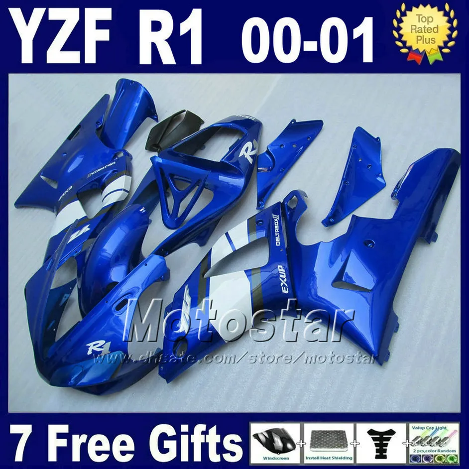 ヤマハYZF R1 00 01フェアリングキット2000 2001 YZFR1 YZF1000 B13C安い良質プラスチック部品キット+ 7ギフト