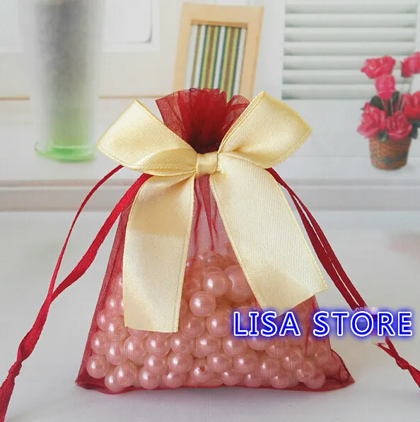 Ship Various Sizes Organza Bags Bowknot Butterfly Business Promotional Packaging Bag Sachet Candy Beads Christmas Gift3745009