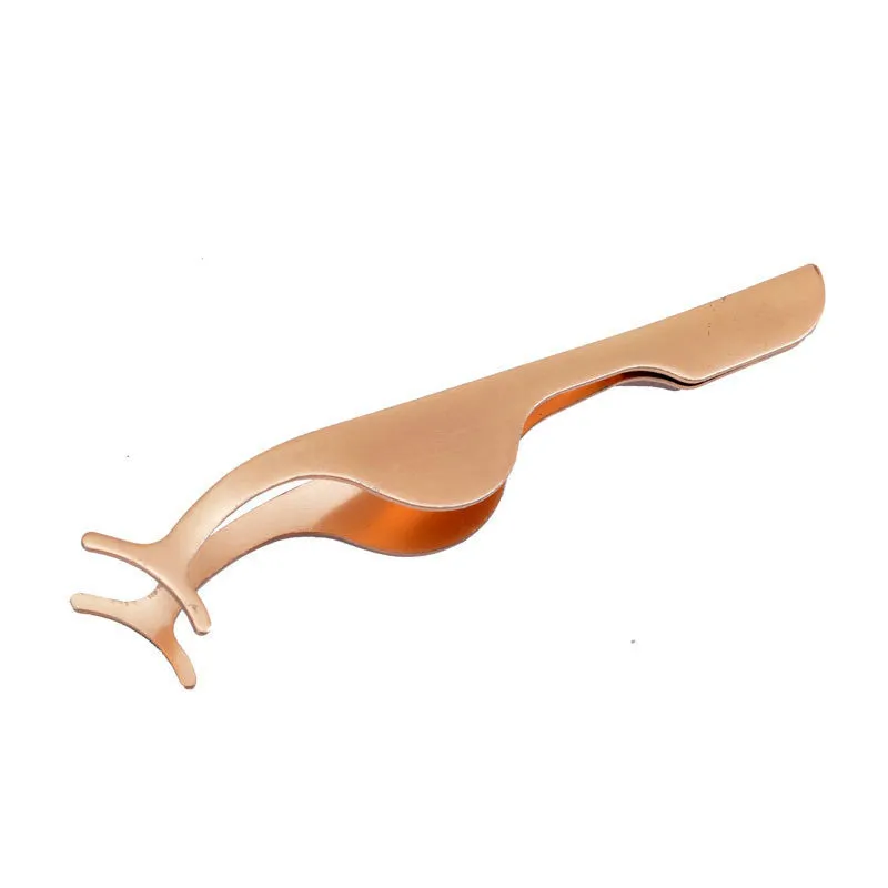 Rose Gouden Valse Wimperkruller LashTweezers Applicator Clip Schoonheid Make-up Tool Make Up Wimpers Tweezer Lash Curlers9106204