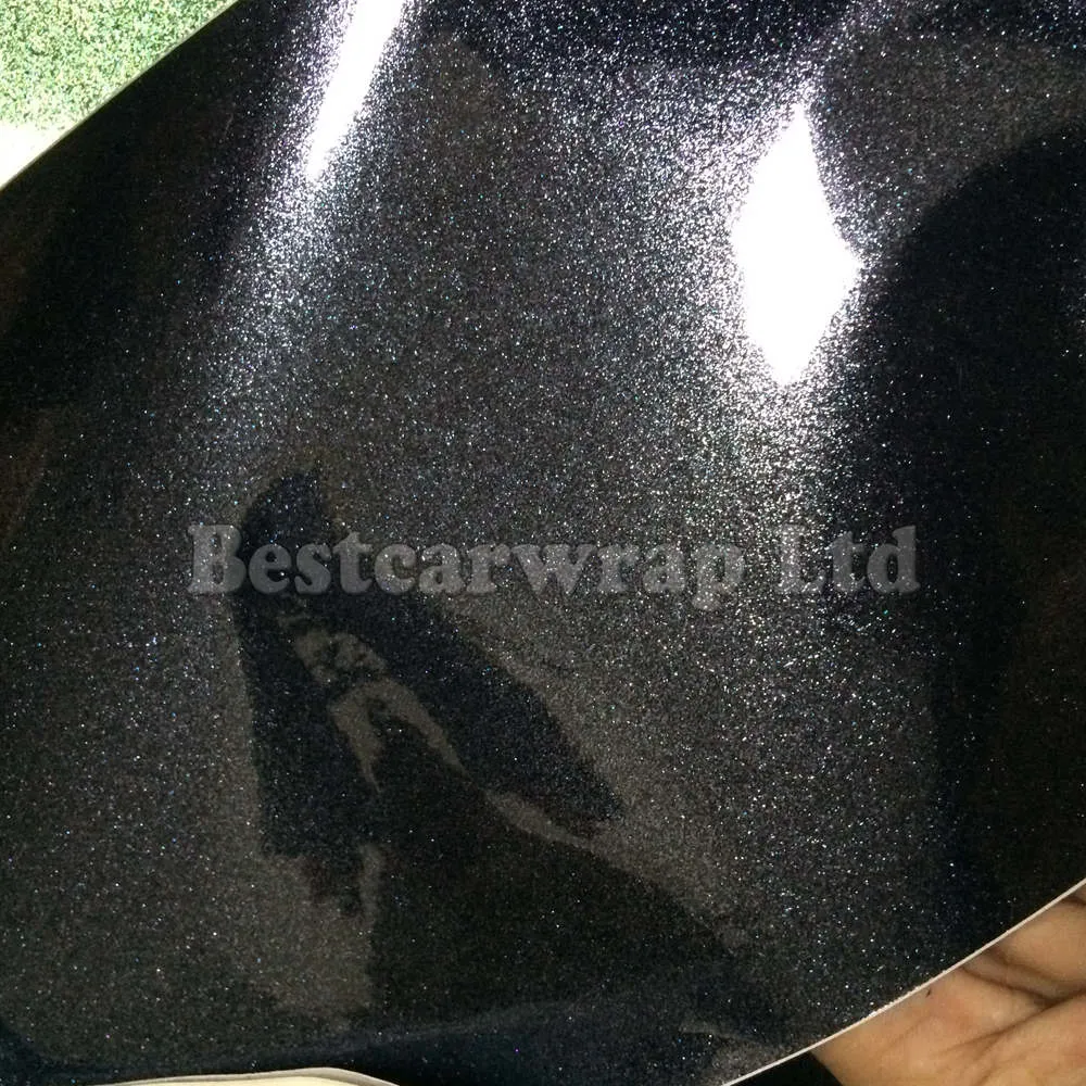 Glossy Metallic Black Vinyl For Car Wrap With Air release Pearl black Vinyl Film For Vehicle styling Size 1.52*20M/Roll