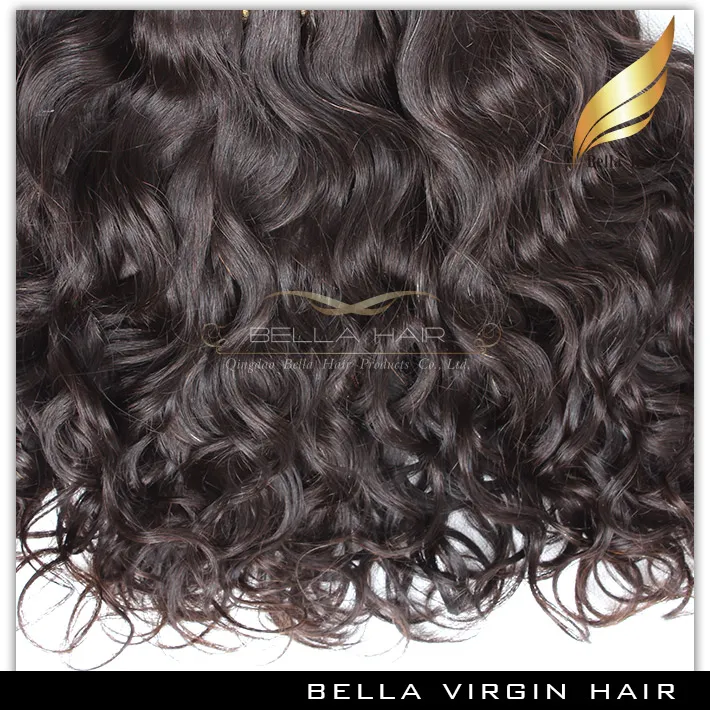 100% Remy Cheveux Brésiliens Bundles Vague Naturelle Ondulée Vierge Extensions de Cheveux Durable Trame 3 Bundles Julienchina BellaHair