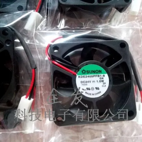 The new SUNON 50*50*10 24V 1.0W KDE2405PFB1-8 5CM 2 line frequency converter fan