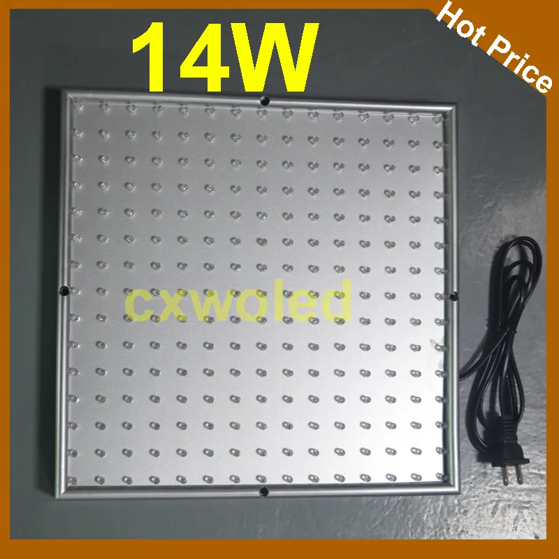 Newest 14W 165Red:55Blue High Power LED Grow Light for Flowering Plant and Hydroponics System led grow panel AC85-265V DHL UPS 