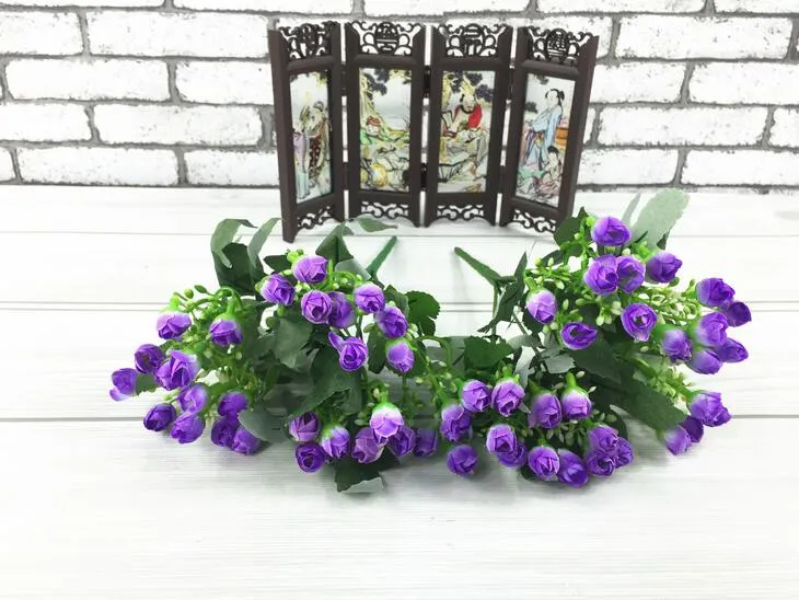 Household adornment artificial flowers take 6 forks head milan 36 bracts produce wholesale and mini QQ roses SF09