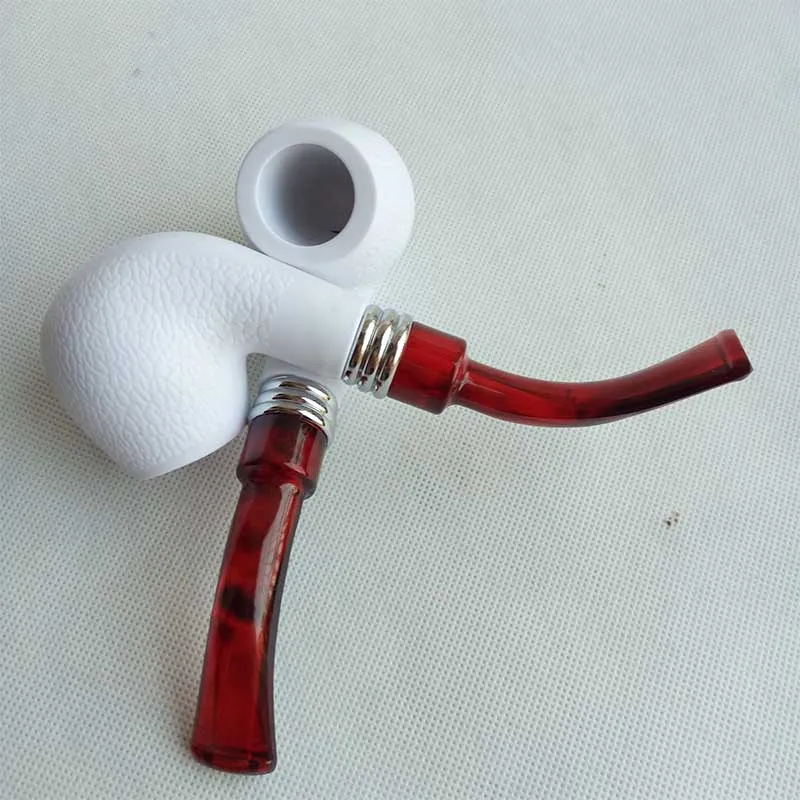 Classical Meerschaum Sepiolite Smoking Pipe Tobacco Cigarettes Cigar Hand Filter Pipes Holder 140mm length Accessories Tools