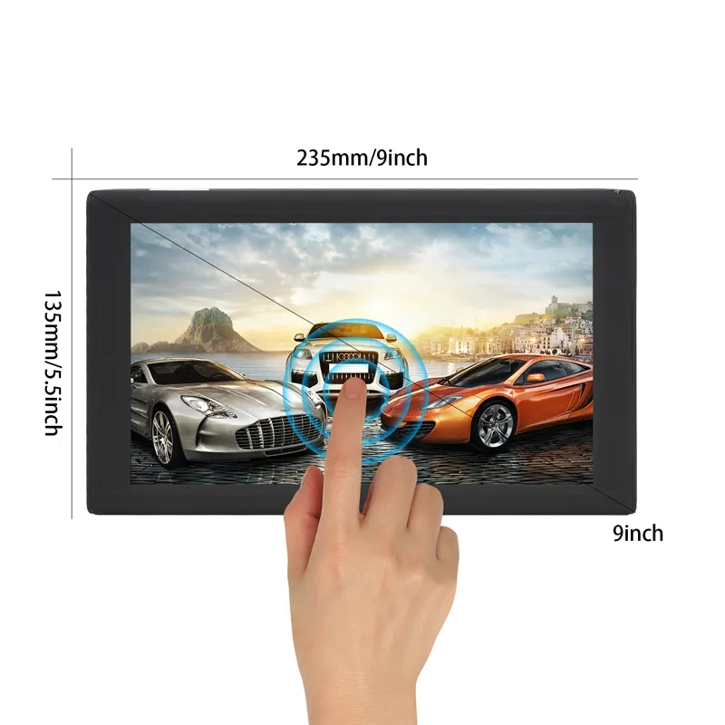 HD 9 Inch Car Navigation Truck GPS Navigator Auto Sat Nav 256MB8GB Maps WinCE 60 FM Bluetooth AVIN Support Multilanguages8340116