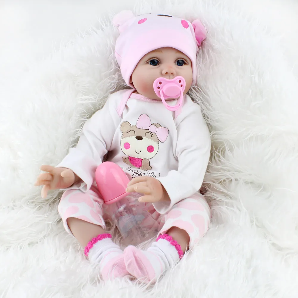 54cm Lifelike Reborn Baby Soft Silicone Vinyl Real Touch Doll Lovely Newborn Baby Reborn Baby Dolls