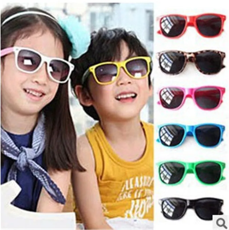 Fashion Popular Children's Sports Sunglasses Kids Boys Retro Style UV400 Cute Sunglasses